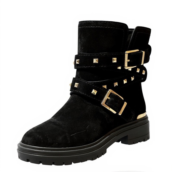 Vince Camuto Shoes - Vince Camuto Black Studded Moto Boots